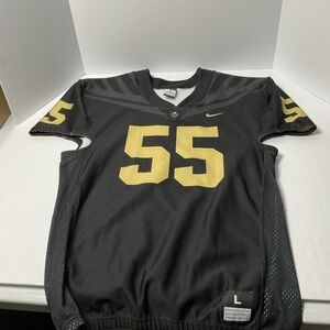 Nike Purdue Boilermakers Football Jersey #55 Black Gold Team Issued Elite Mens L